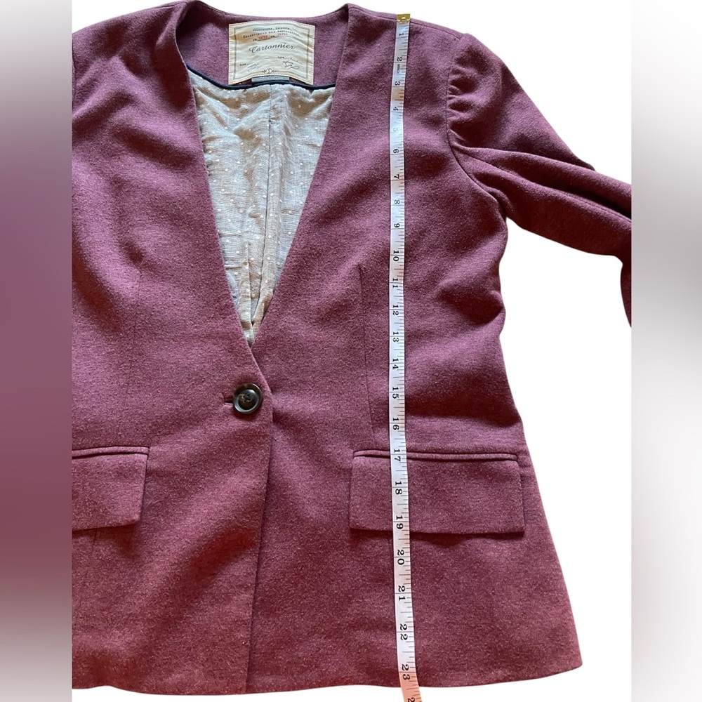 Anthropologie Cartonnier Single Button Blazer Size Small - Picture 5 of 13